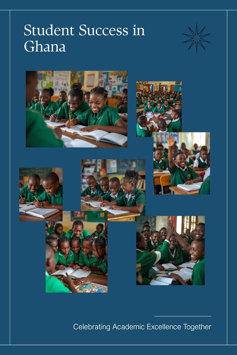 Ghanaian student success photo collage